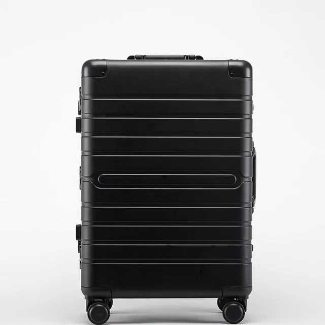 100%  All Aluminum Alloy Trolley Case Tsa Password Lock Universal Wheel Aluminum Frame Luggage