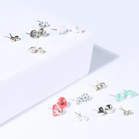 12 Pairs Charming Ears Studs/Tops For Girls