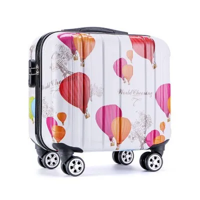 16 Inches Girl Cartoon Students Universal Wheel Trolley Case Child Travel Luggage Rolling