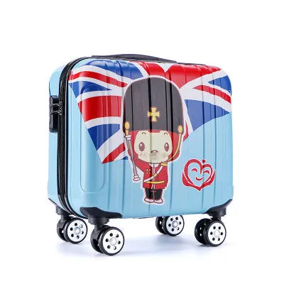 16 Inches Girl Cartoon Students Universal Wheel Trolley Case Child Travel Luggage Rolling