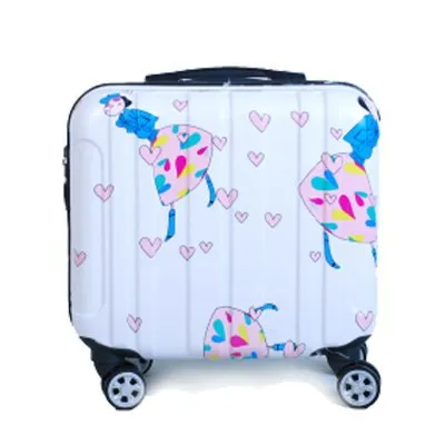 16 Inches Girl Cartoon Students Universal Wheel Trolley Case Child Travel Luggage Rolling