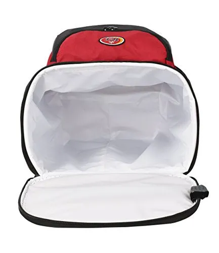 16" Cool Carry 2-Section Rolling Cooler with Thermal Insulation, Red Color Option