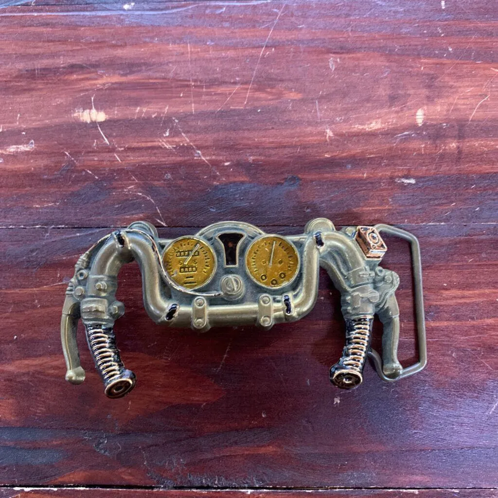 1980 BARON BUCKLES SOLID BRASS MOTORCYCLE BUCKLE