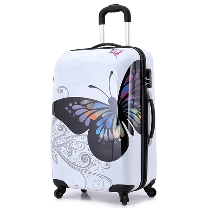 20 Inch Hot Amazing Hot Sales Japan Butterfly Abs Trolley Suitcase Luggage/Pull Rod Trunk