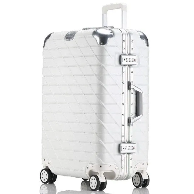 20 "24" 26 "29" Inch Aluminum Frame   Pc   Abs Hardside Luggage, Vintage Rolling Suitcase,