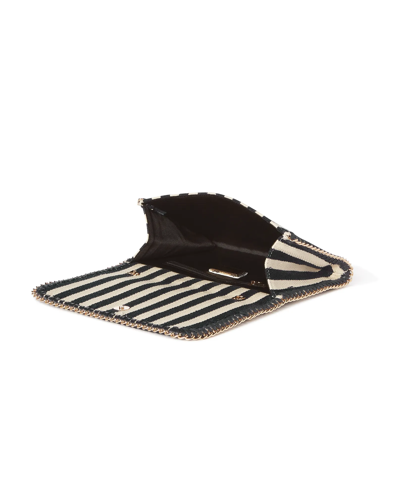 Acantha Canvas Clutch | Black / White