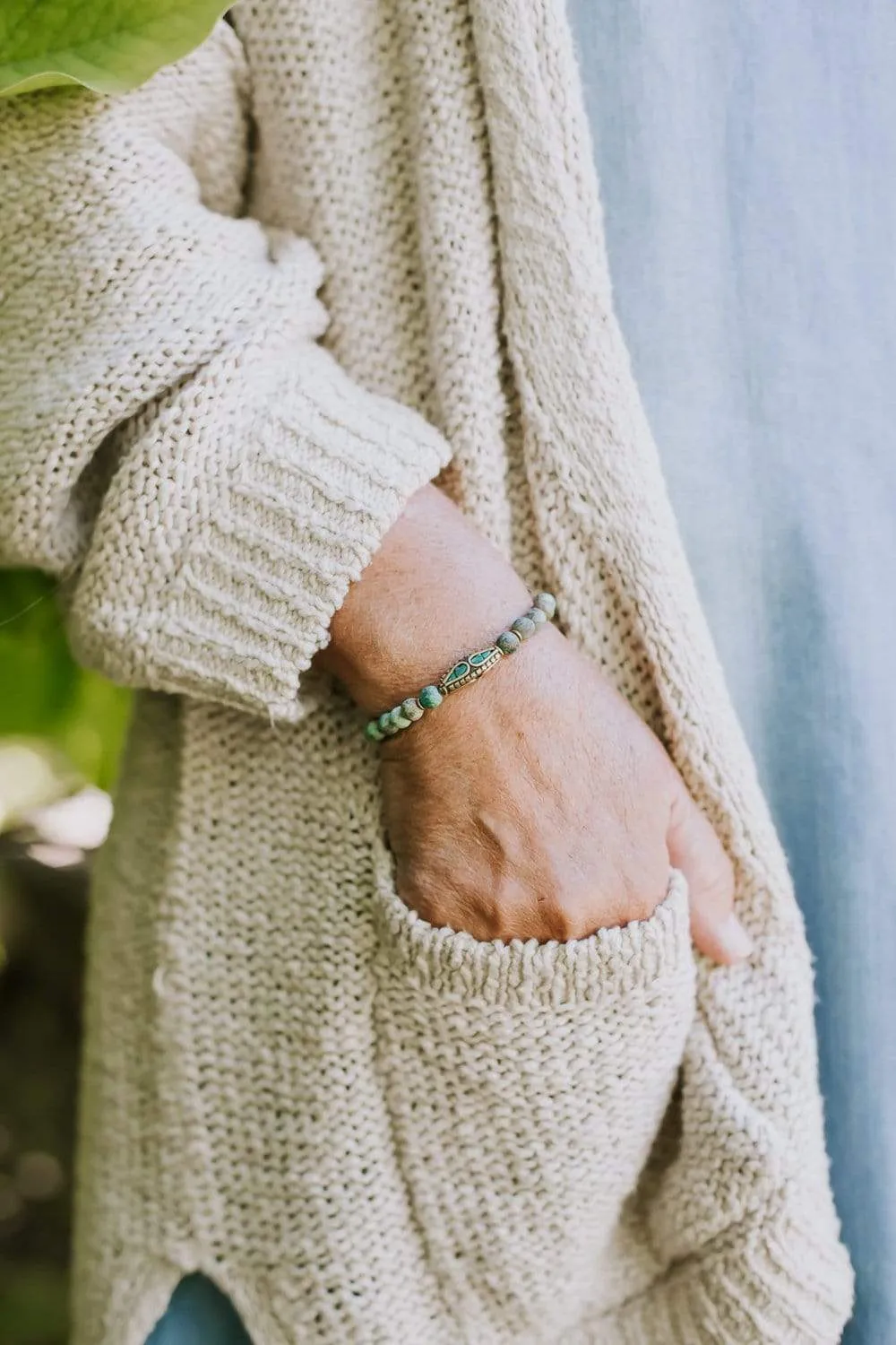 African Turquoise Self-Expression Bracelet