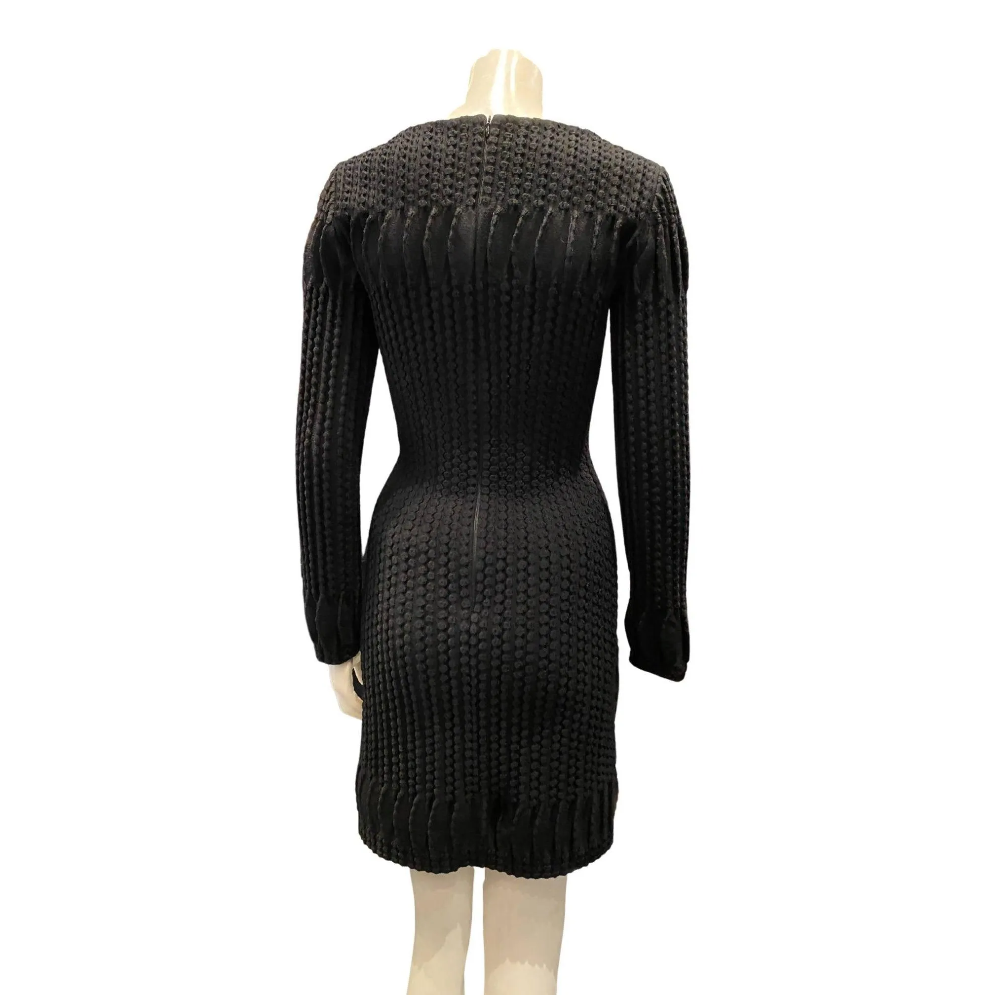 ALAIA Black Knitted Wool Dress | Size M