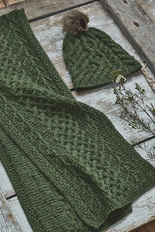 Aran Tree of Life Scarf