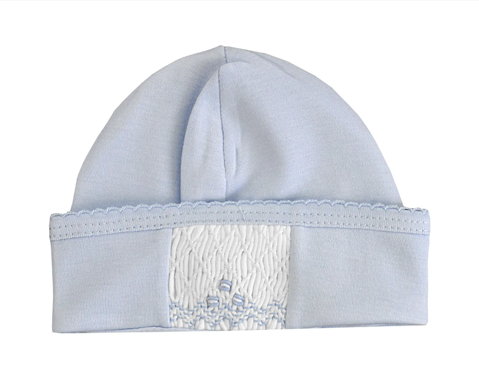 Baby Boy's Blue Full SMocked Hat