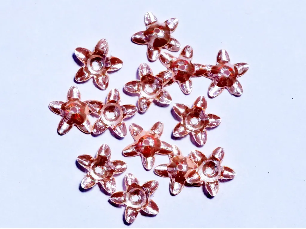 Baby Pink Centre Hole Flower Plastic Sequin- 12 mm