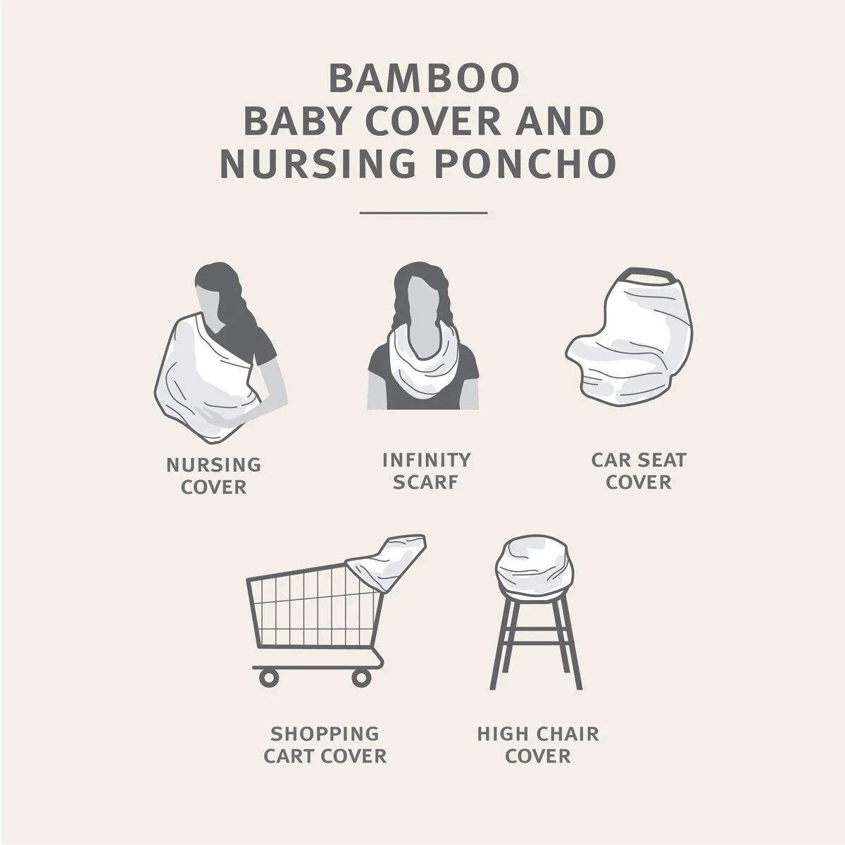 Bamboo Baby Cover & Nursing Poncho (Hummingbird Garden Print)