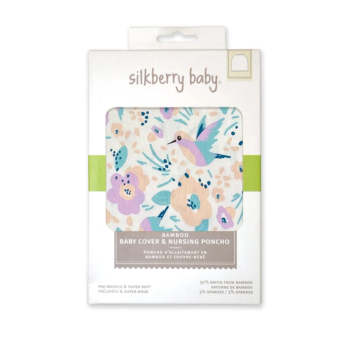 Bamboo Baby Cover & Nursing Poncho (Hummingbird Garden Print)