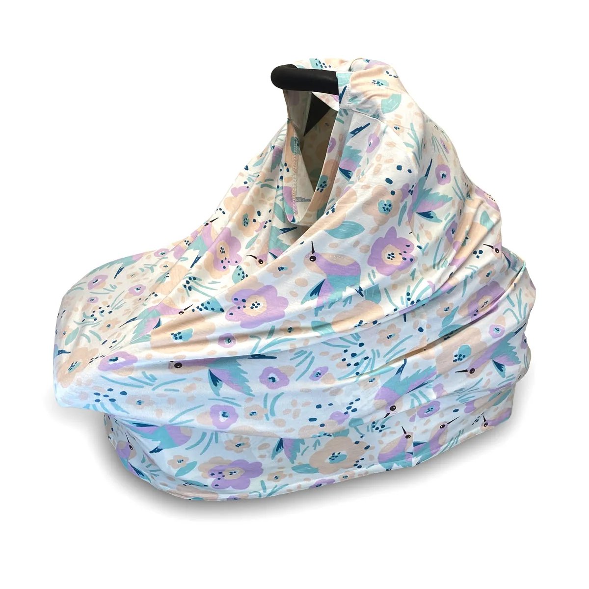 Bamboo Baby Cover & Nursing Poncho (Hummingbird Garden Print)