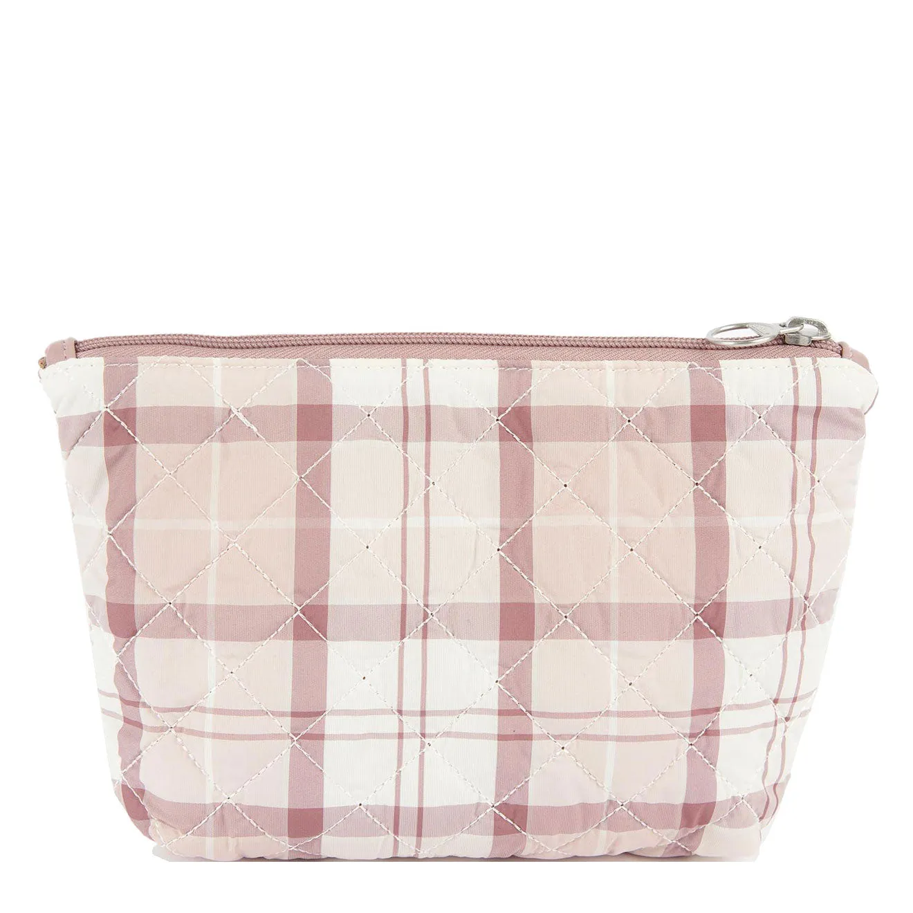 Barbour Quilted Washbag Dewberry Tartan