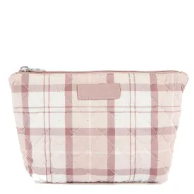 Barbour Quilted Washbag Dewberry Tartan