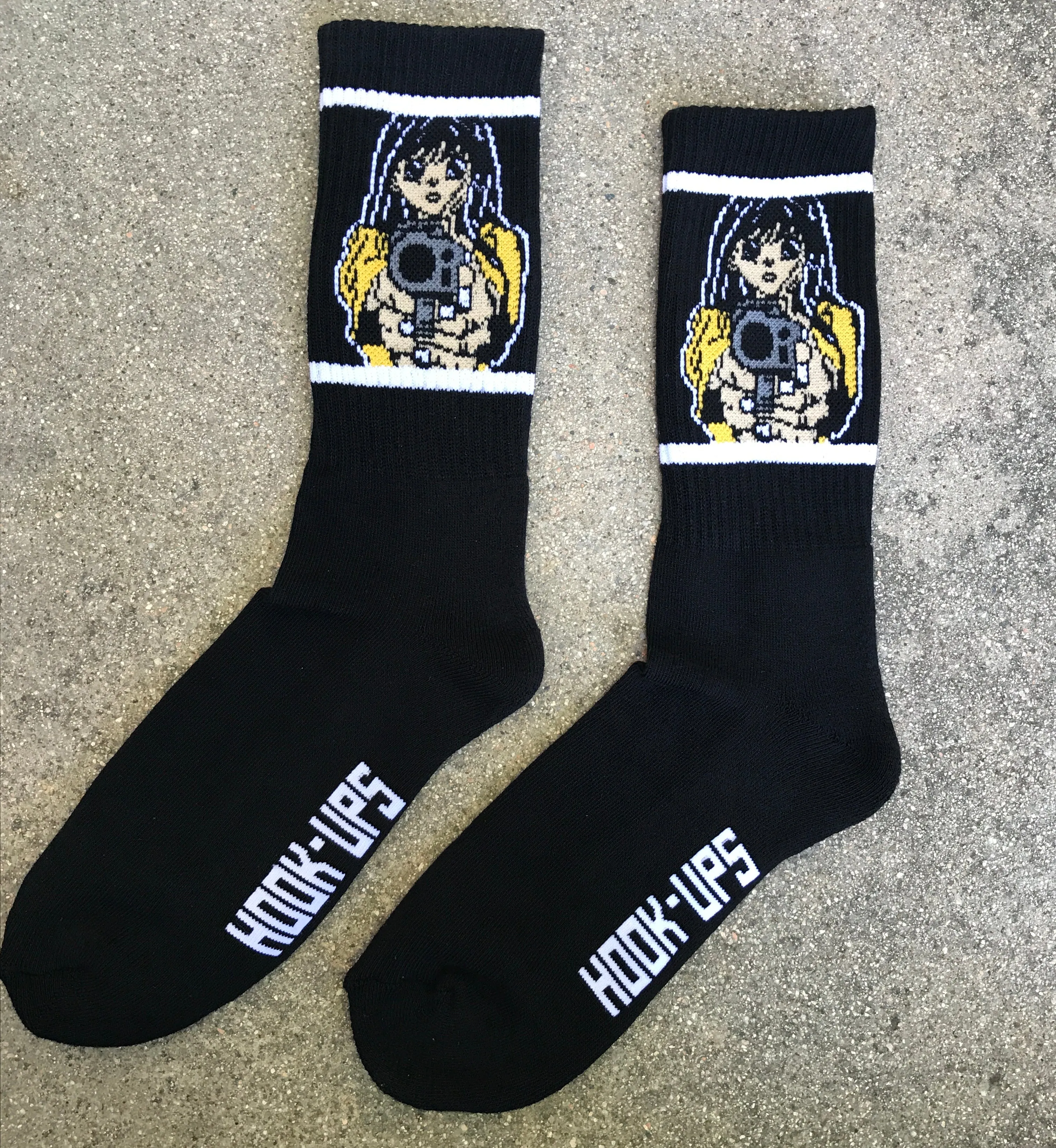 Barrel of a Gun Socks - BLACK