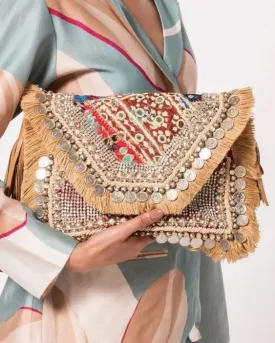 Beige Banjara Clutch