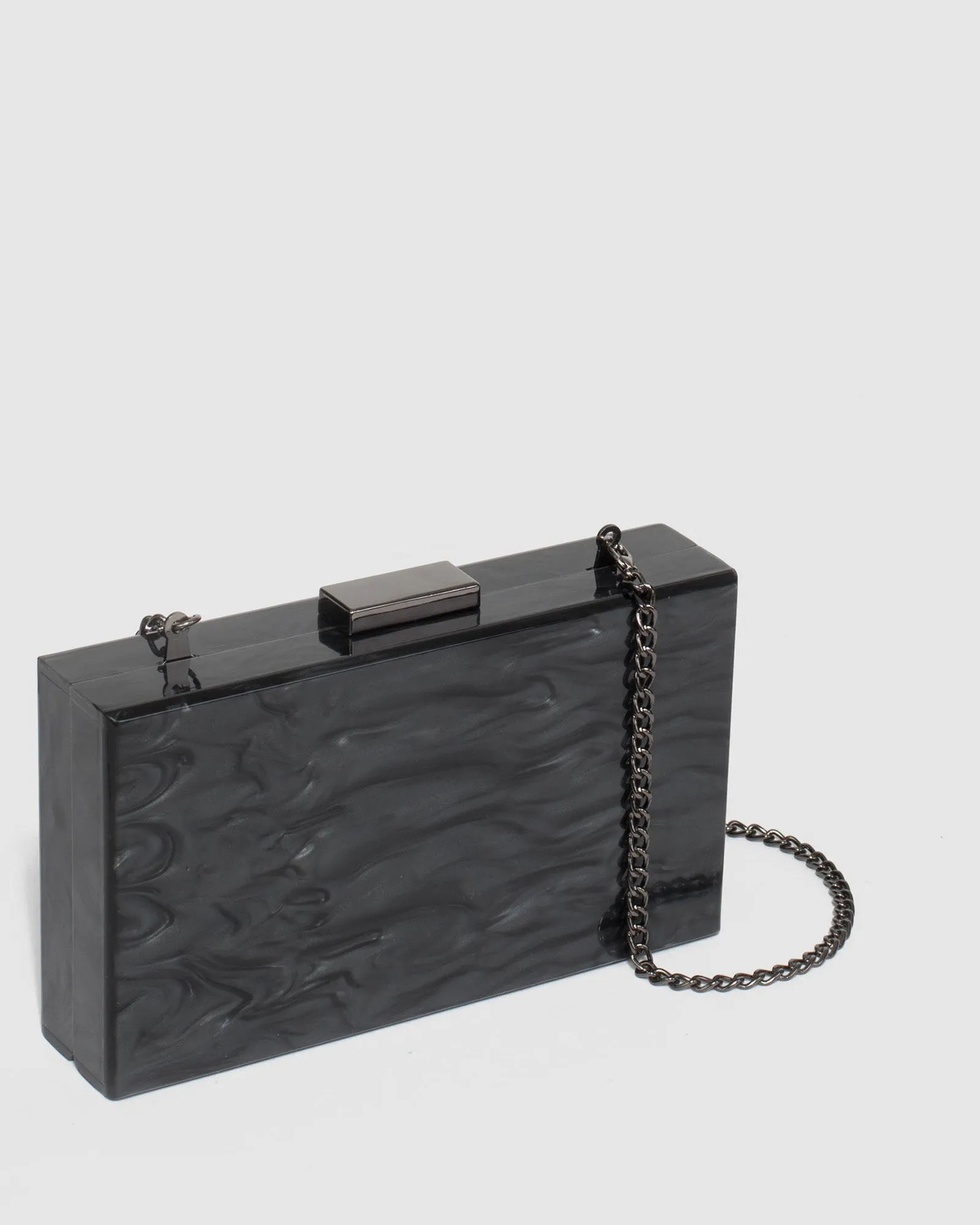 Black Bonnie Spell Acrylic Clutch Bag