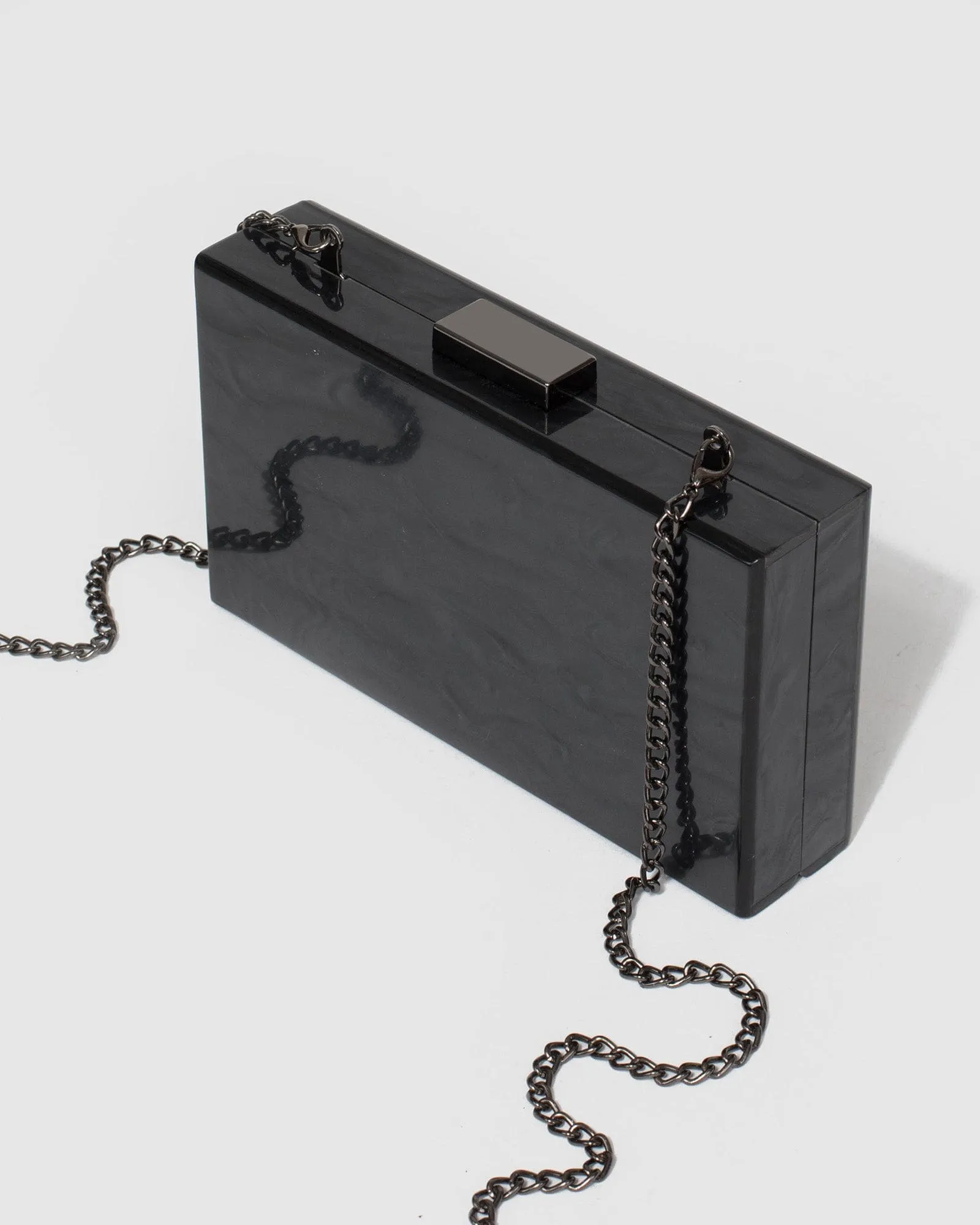 Black Bonnie Spell Acrylic Clutch Bag