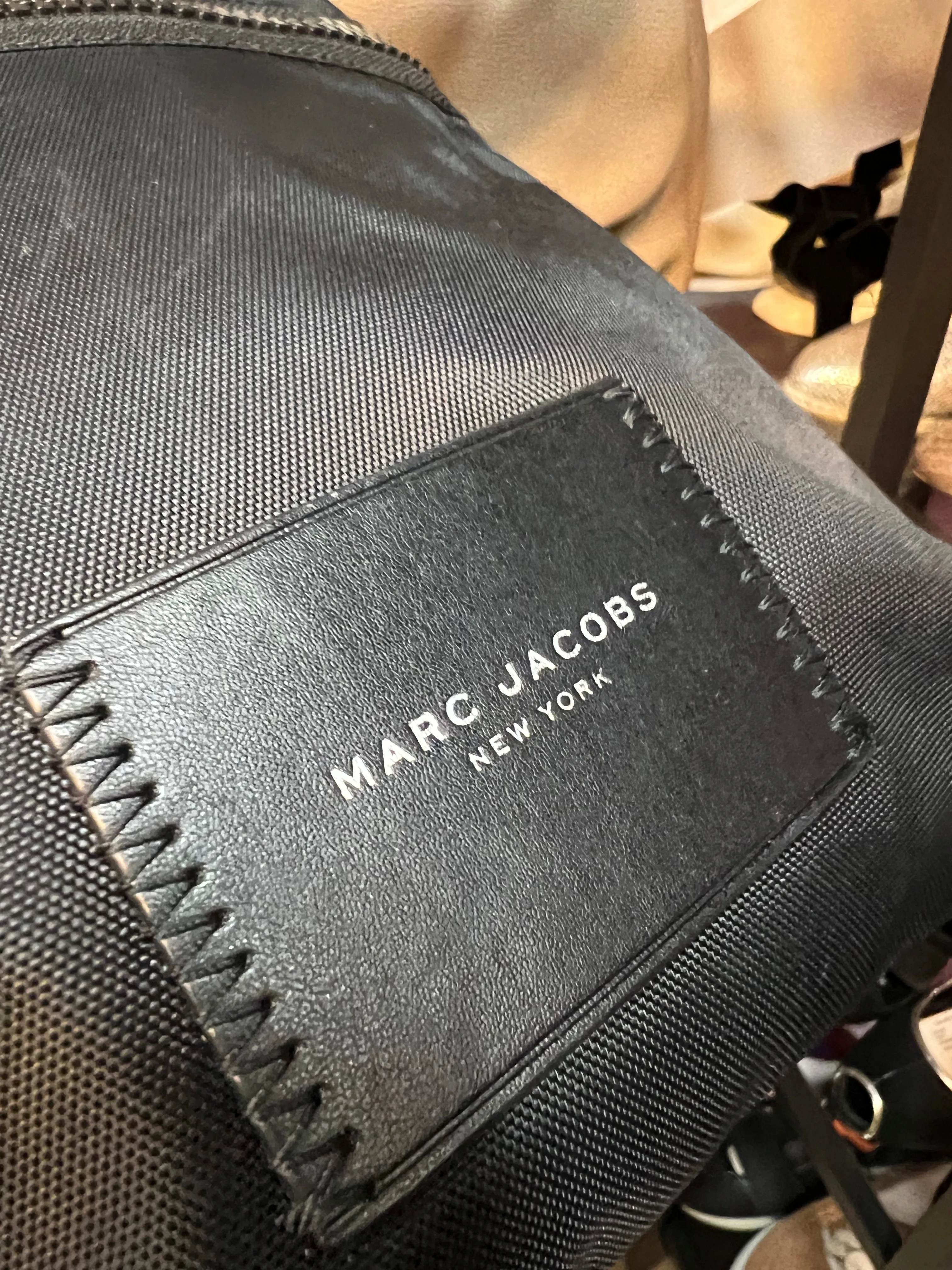 Black nylon Marc Jacobs crossbody bag - As seen on Instagram