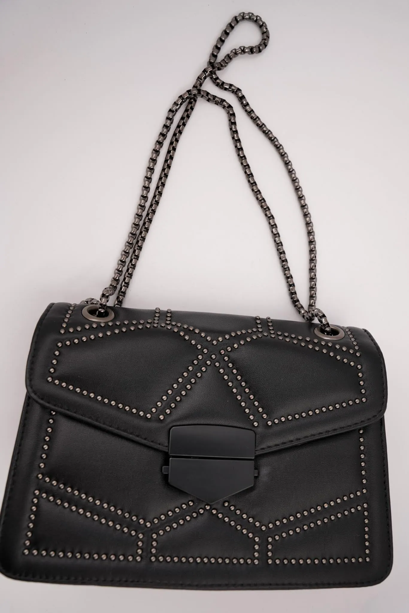 Black Studded Sling Bag