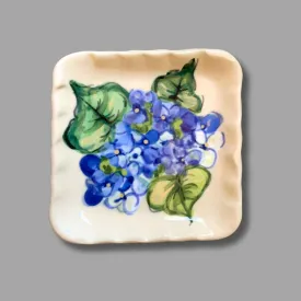 Blue Hydrangea Mini Square Tray