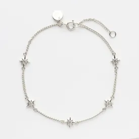 Celestial Dainty White Topaz Star Bracelet