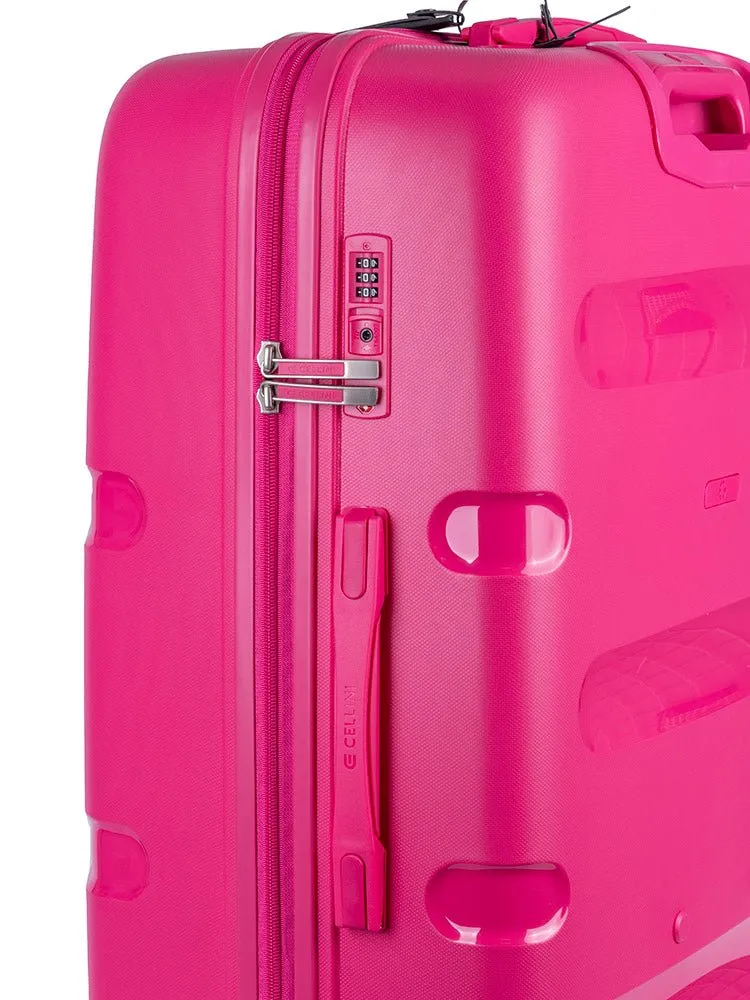 Cellini Cruze Large 4 Wheel Trolley Case |  Pink