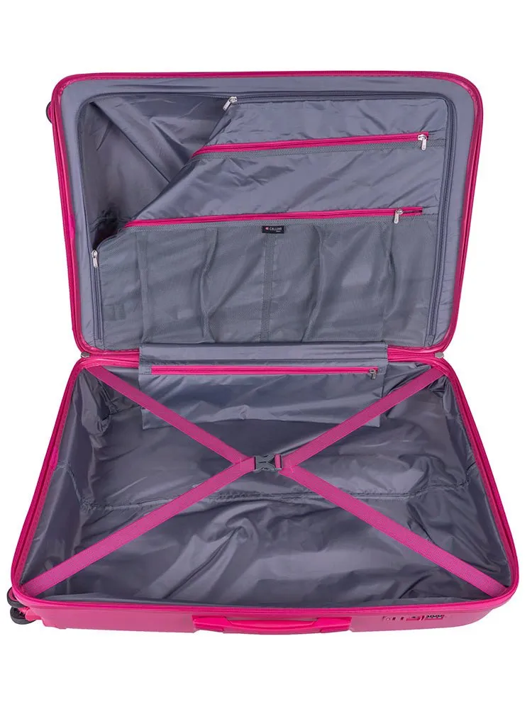 Cellini Cruze Large 4 Wheel Trolley Case |  Pink