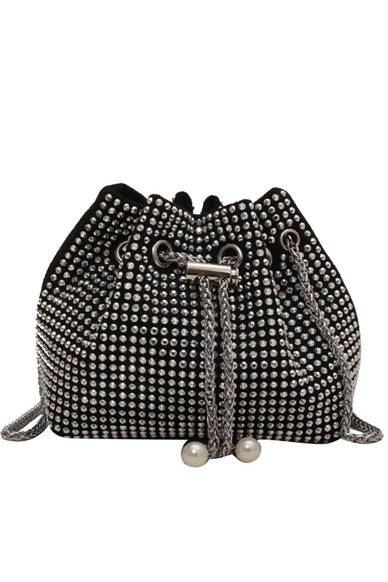 CHAIN STRAP STUDS DECKED MESSENGER BAG