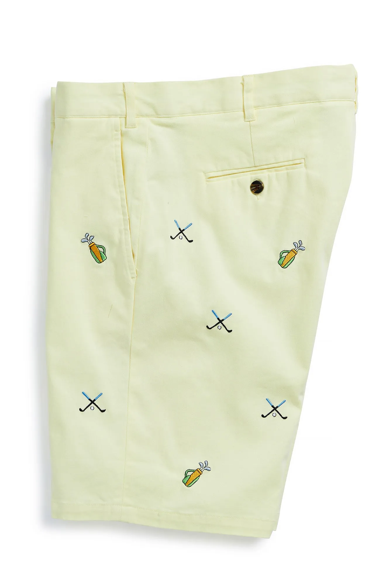 Cisco Short Neon Yellow with Golf Bags & Crossed Clubs