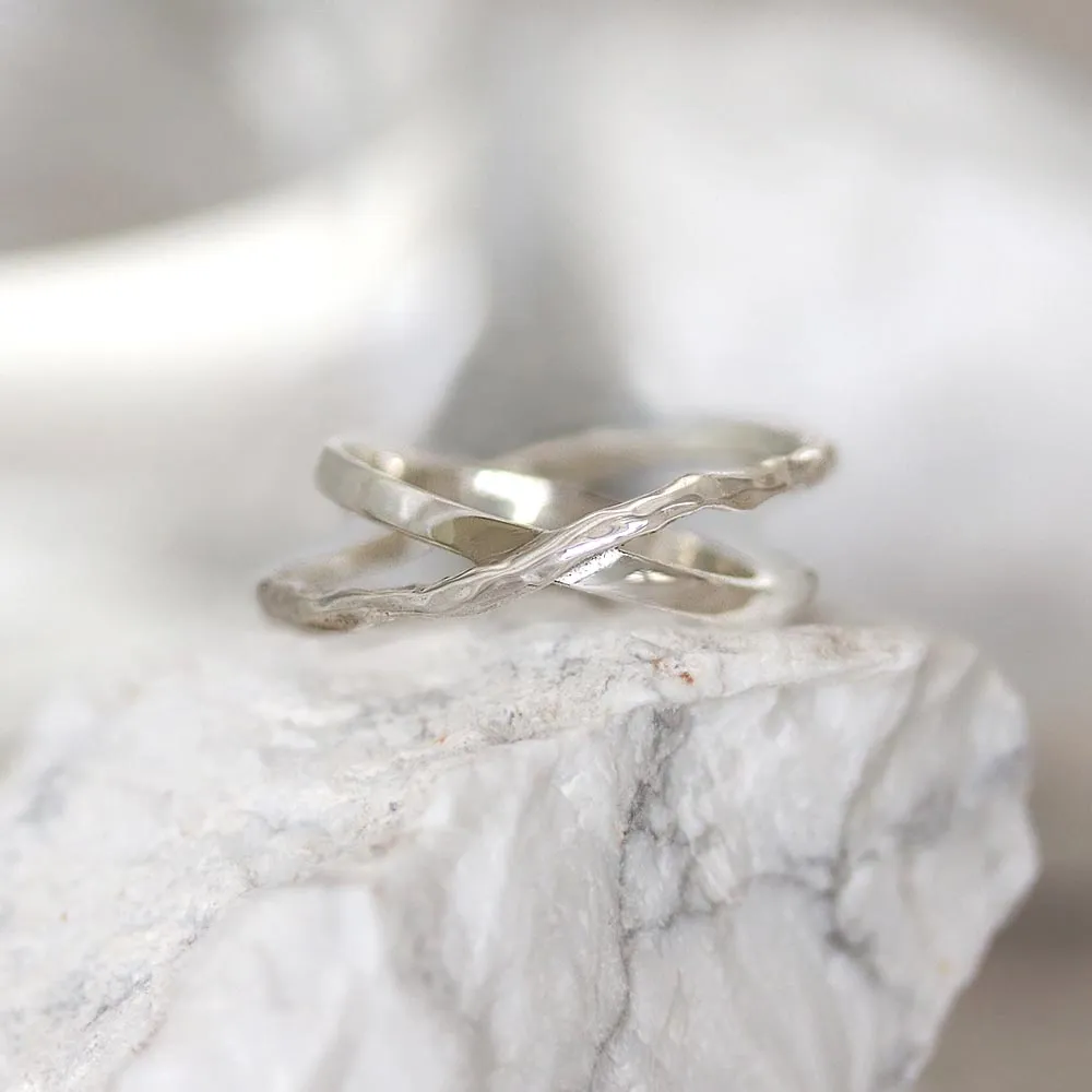 Cross Textured Ring