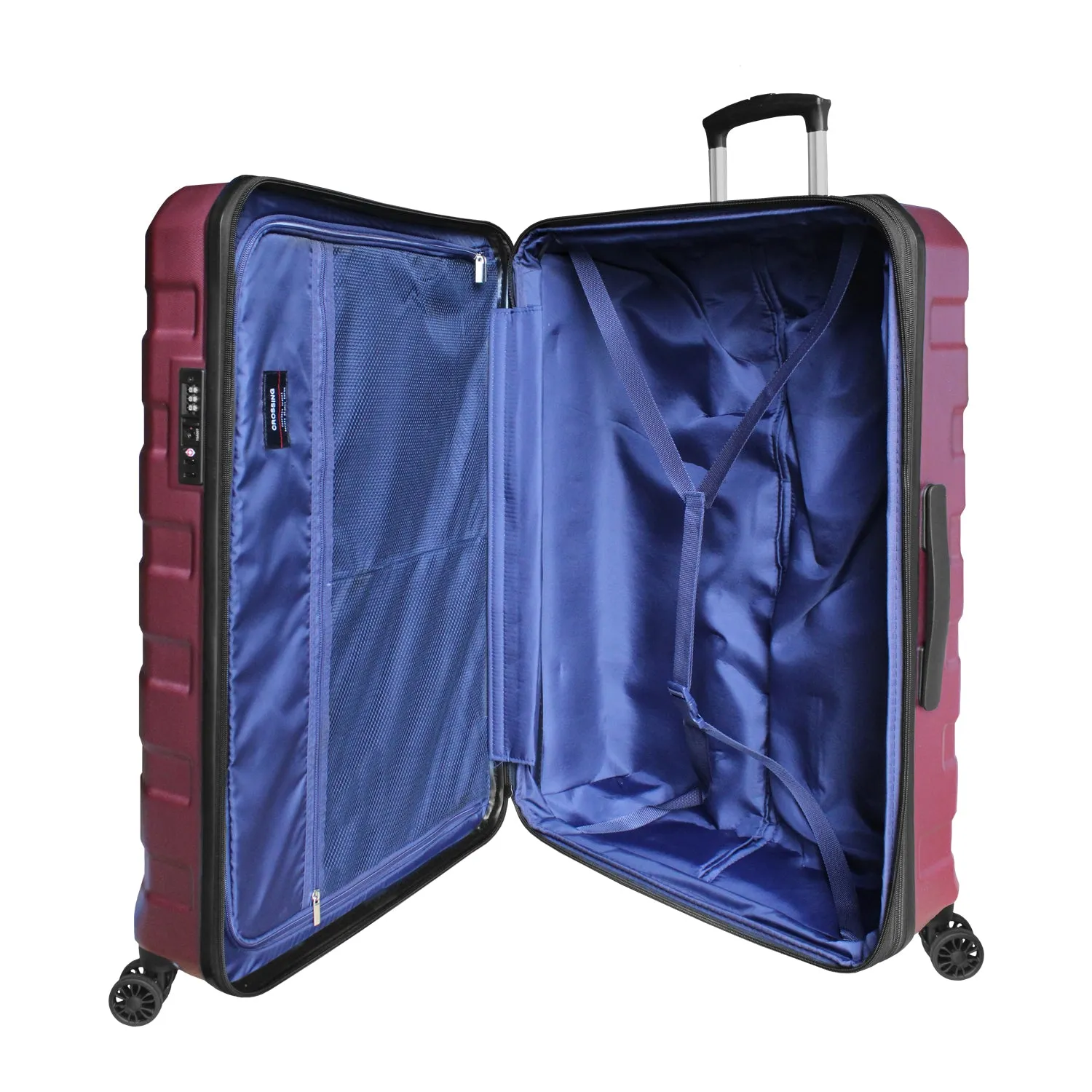 Crossing 28 Inch & 20 Inch Hardcase Expandable Upright Spinner Luggage Set