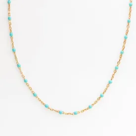 Dainty Enamel Bead Necklace