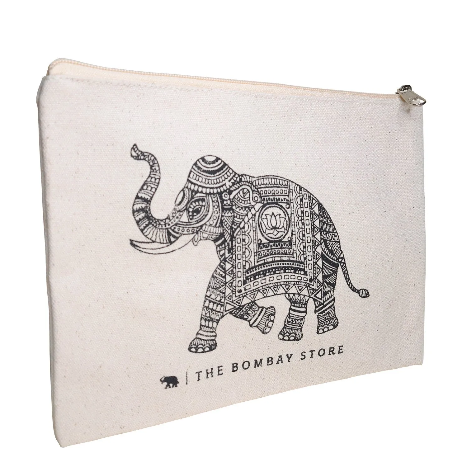 Elephant Printed Cotton Pouch