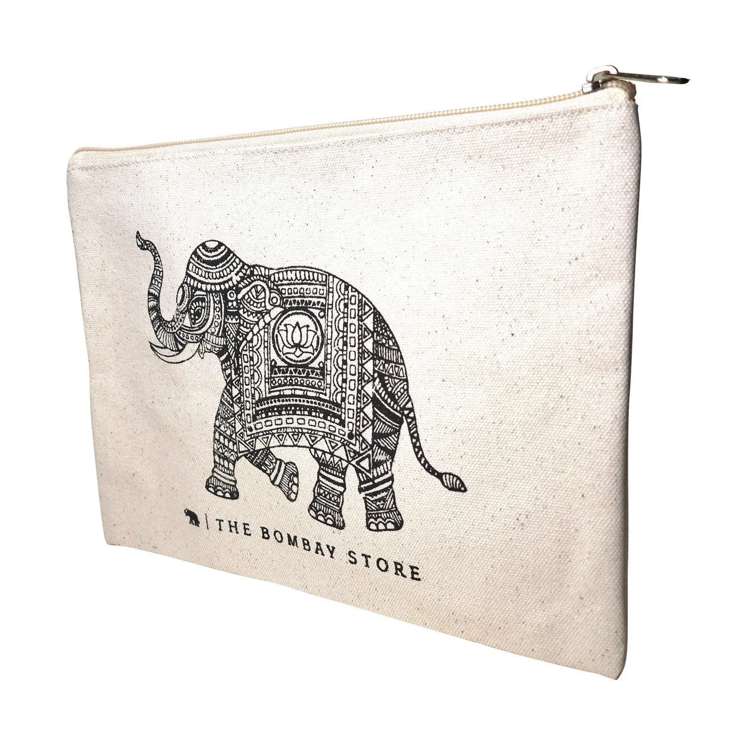 Elephant Printed Cotton Pouch