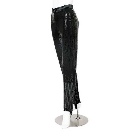 ESCADA Black Sequin Stirrup Pants | US 2/4 - EU 36