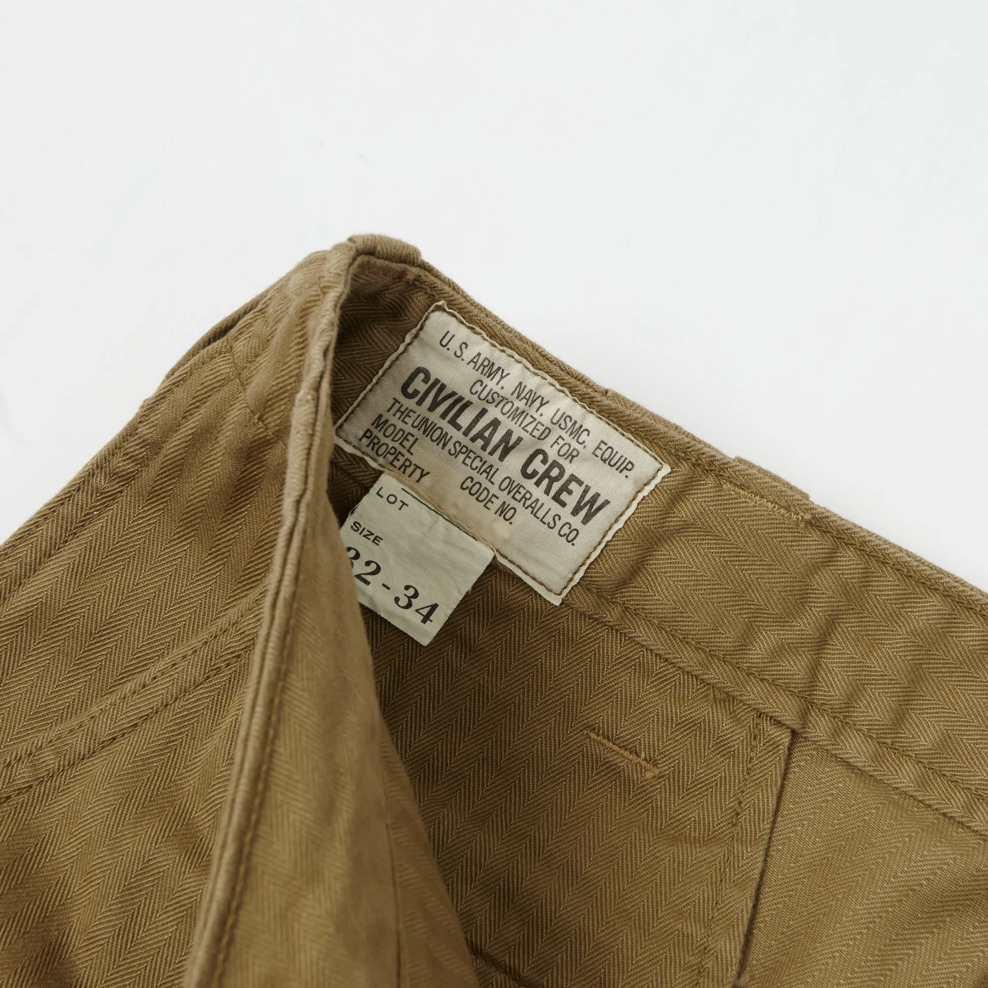 Freewheelers 2122021 'M-1942' Short - Khaki Beige