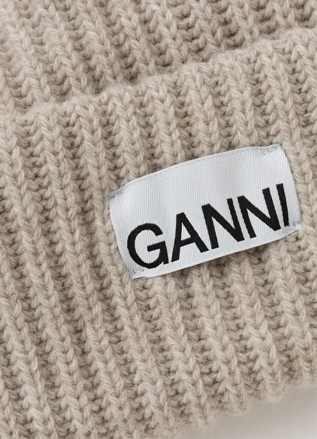 Ganni Structured Rib Beanie A4429