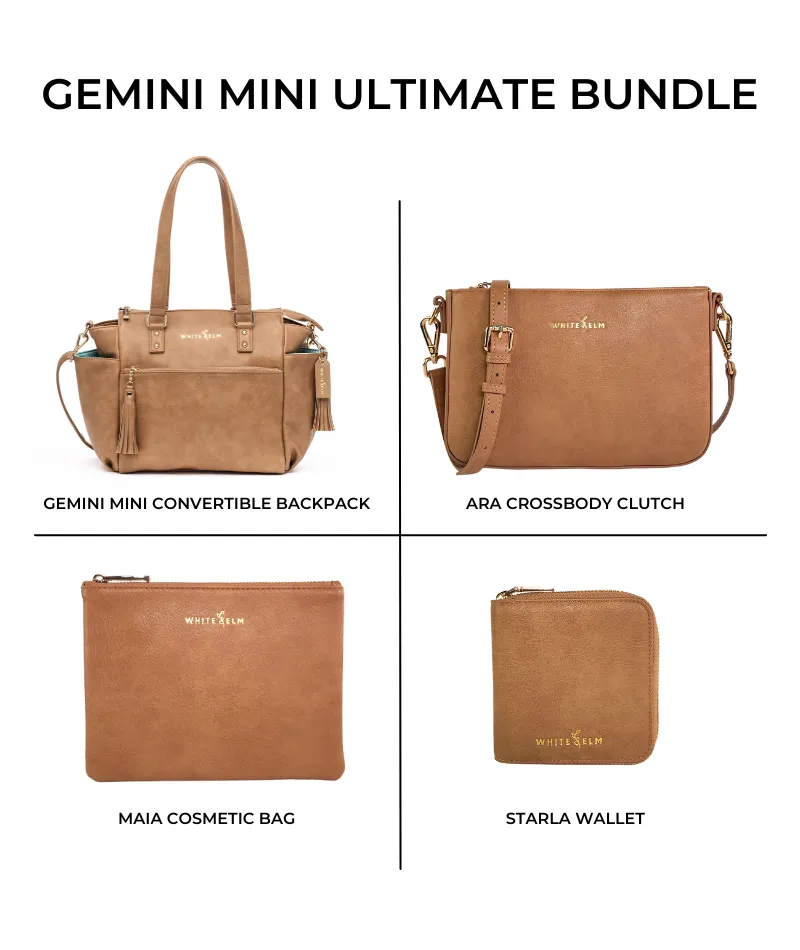 Gemini Mini Convertible Backpack - Almond - [OUTLET FINAL SALE]