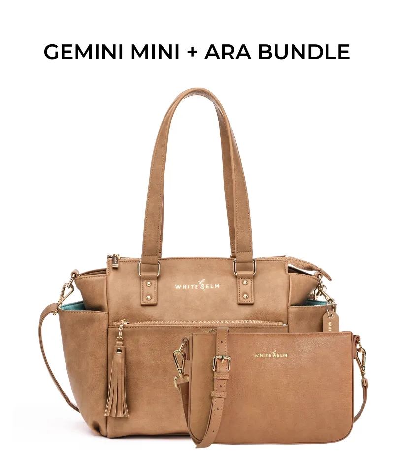 Gemini Mini Convertible Backpack - Almond - [OUTLET FINAL SALE]