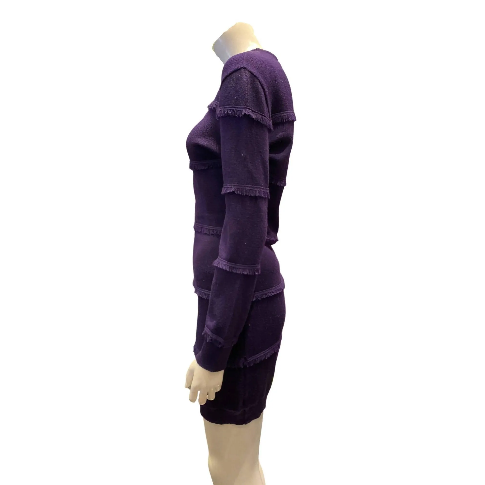 Gianni Versace Purple Wool Dress | M