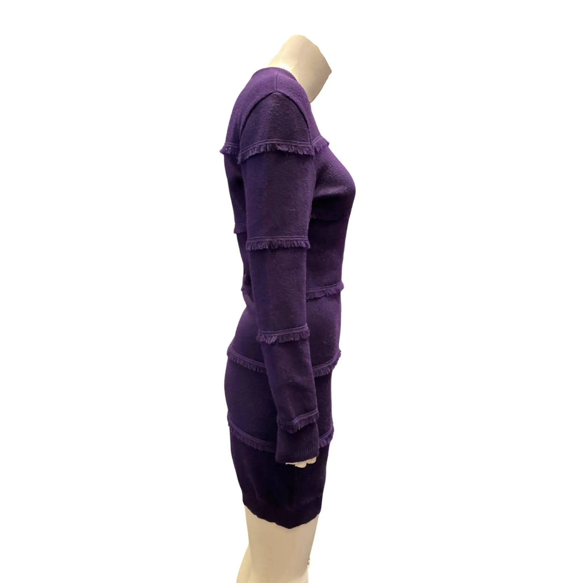 Gianni Versace Purple Wool Dress | M