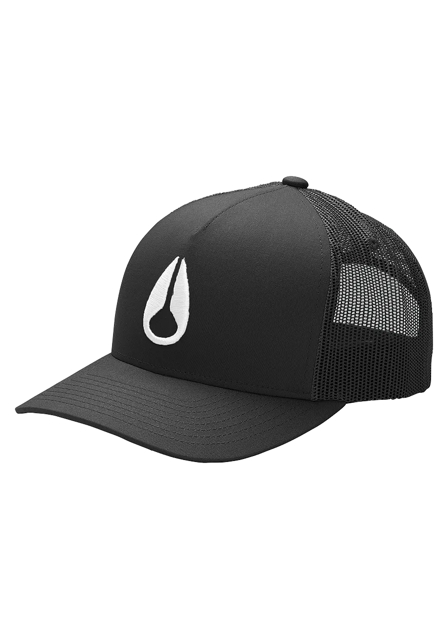 Iconed Trucker Hat - Black / White