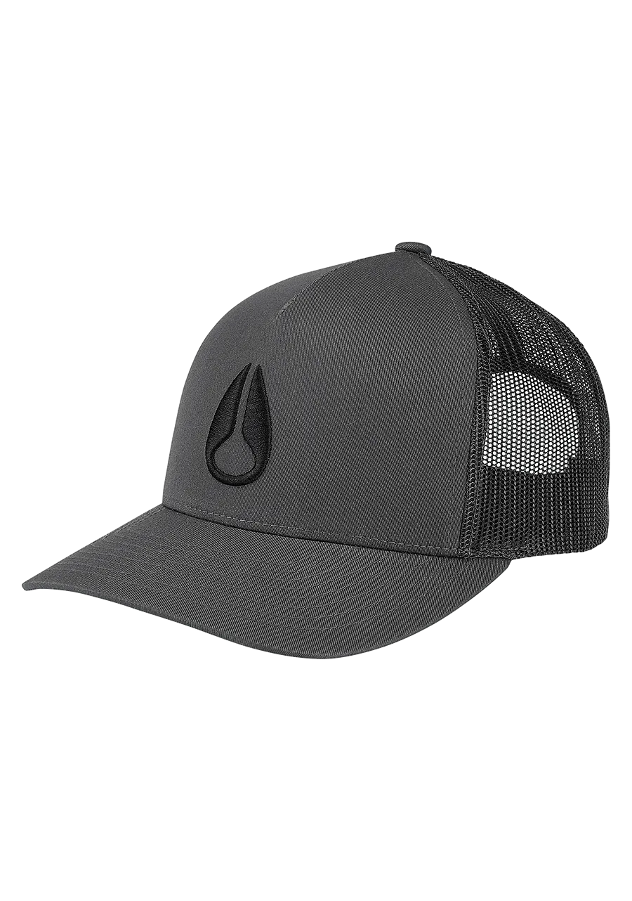 Iconed Trucker Hat - Charcoal / Black