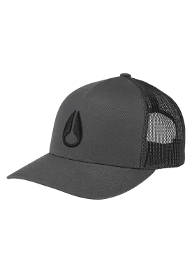 Iconed Trucker Hat - Charcoal / Black