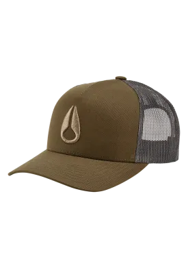 Iconed Trucker Hat - Dark Olive