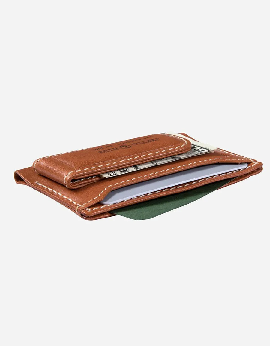 Jekyll & Hide Roma Card And Money Clip Holder Tan