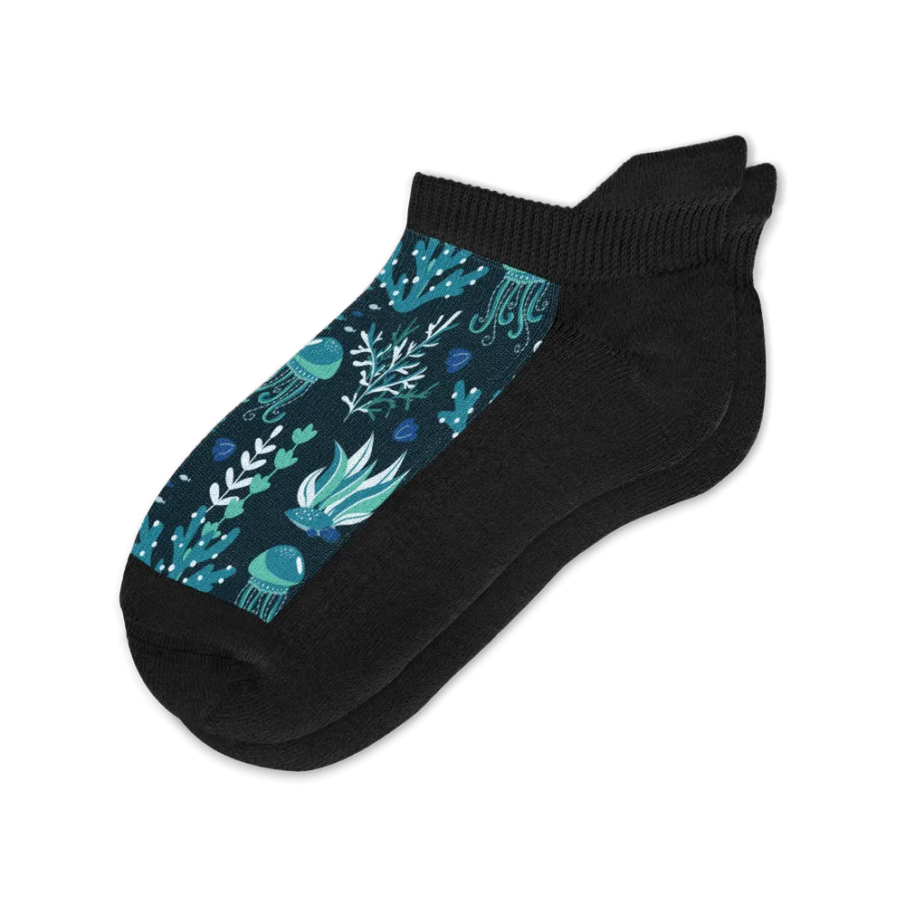 Jellyfish Blues Ankle Diabetic Socks